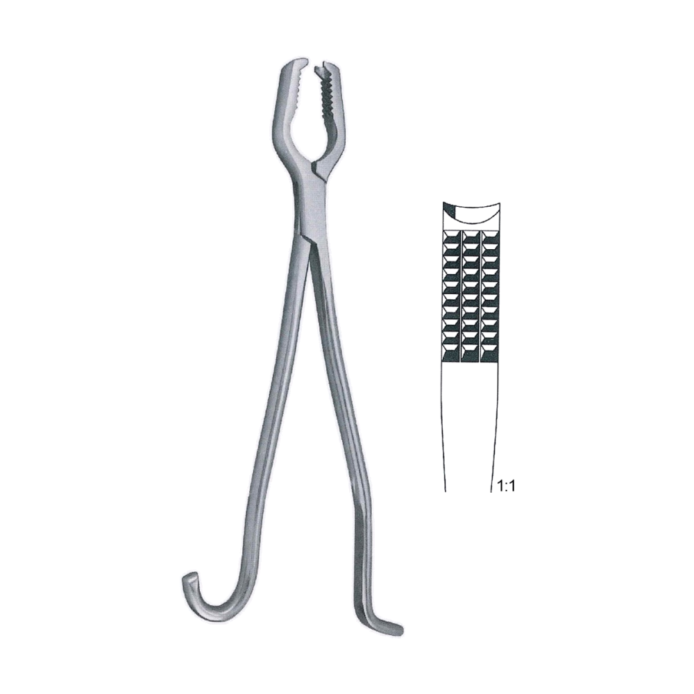 Lane Bone Holding Forceps 33 cm, 13", 13 mm Tip, Without Ratchet (MB9-867)