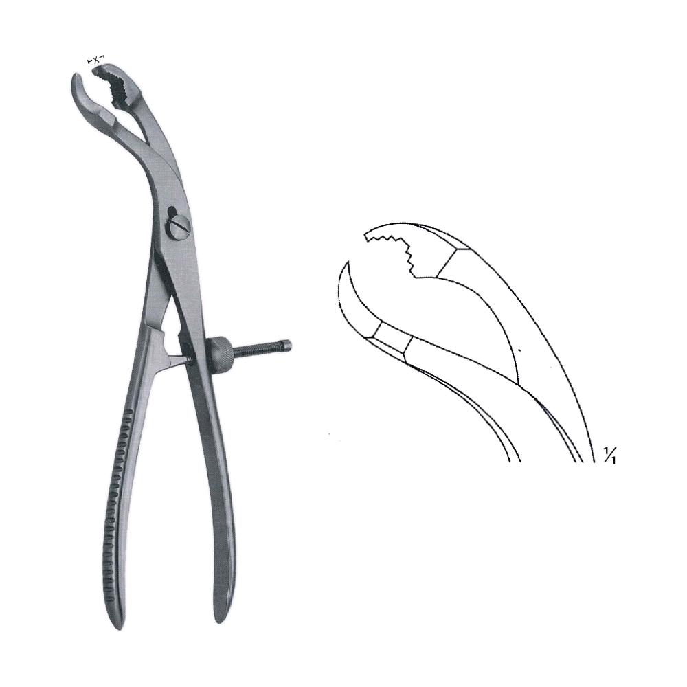 Lambotte Bone Holding Forceps 19 cm, 7 1/2", 6.5 mm, Self-Centering, with Speed Lock (MB9-882)