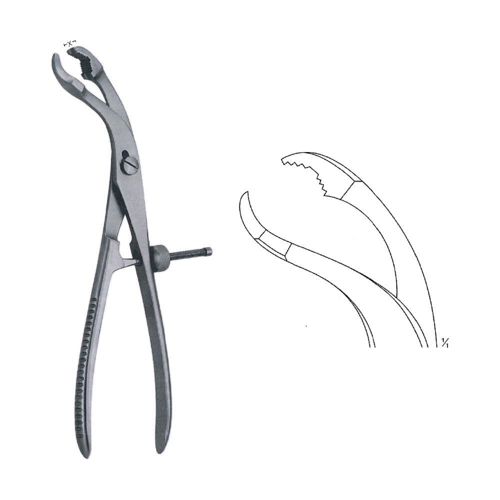 Lambotte Bone Holding Forceps 24 cm, 9 1/2", 9.5 mm, Self-Centering, with Speed Lock (MB9-883)