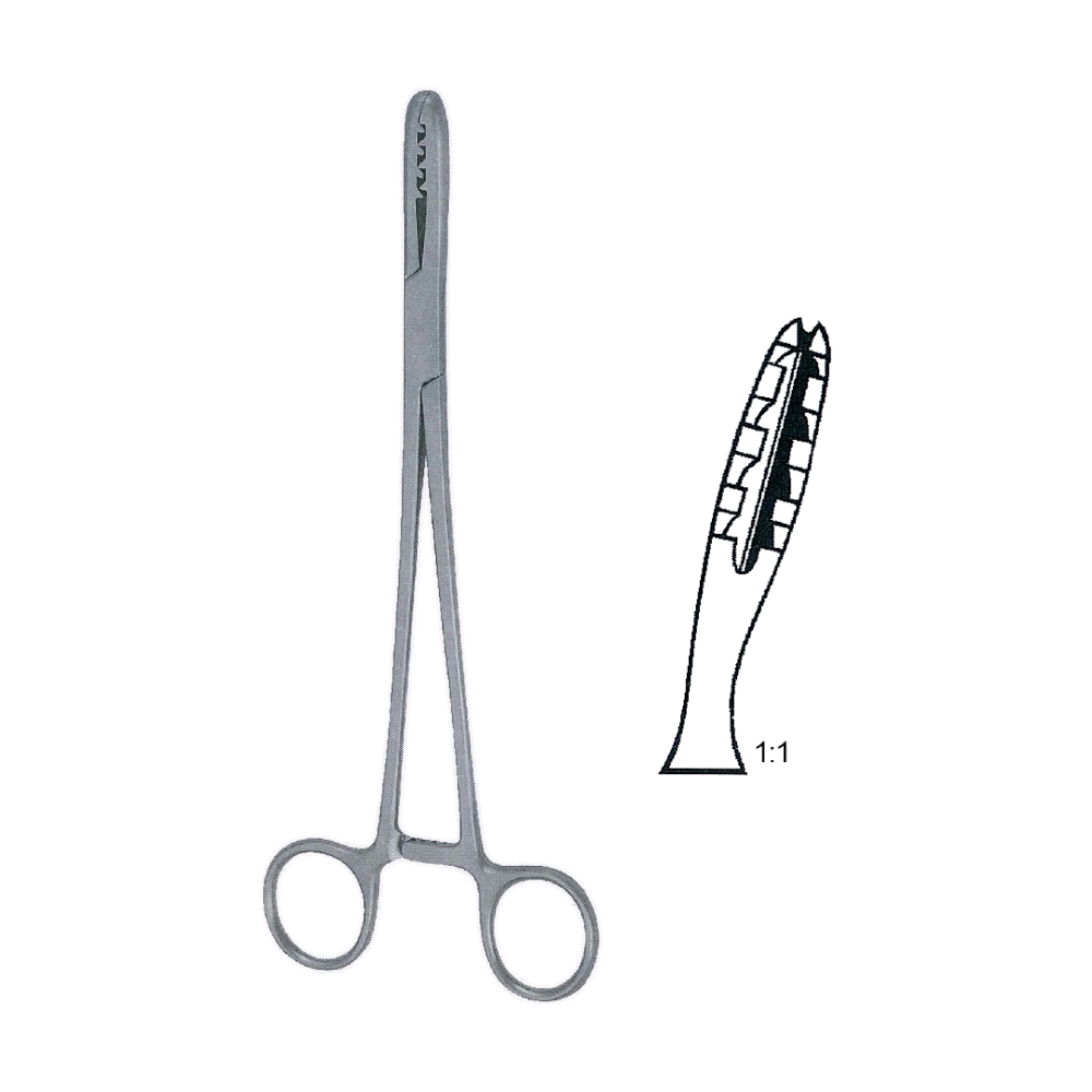 Bircher-Ganske Bone Holding Forceps 20 cm, 8", Curved (MB9-900)