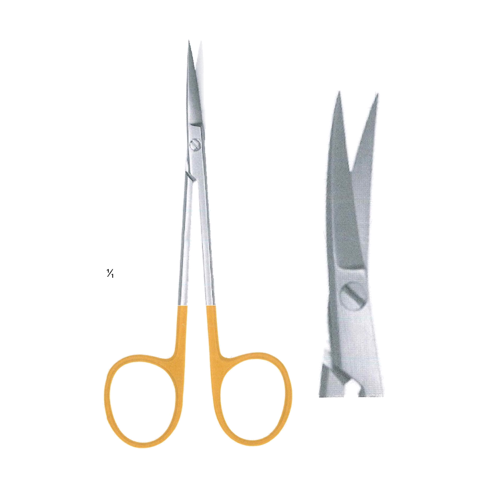 Kelly Operating, Dissecting Scissors T/C Insert 16 cm, 6 1/4", S/S Cvd. (MBTC4-618)