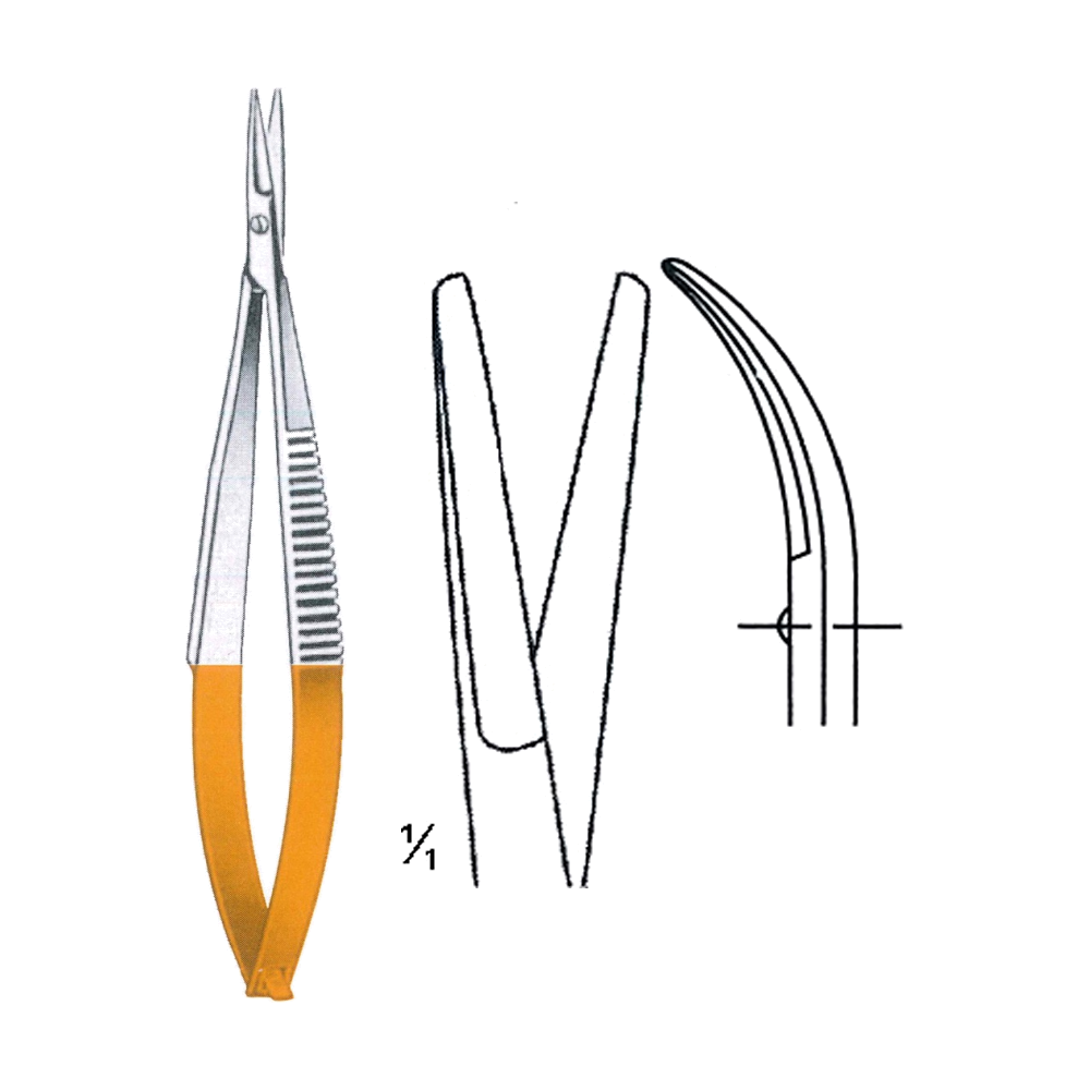 Castroviejo Scissors T/C Insert 14 cm, 5 1/2", B/B Cvd. (MBTC4-636)