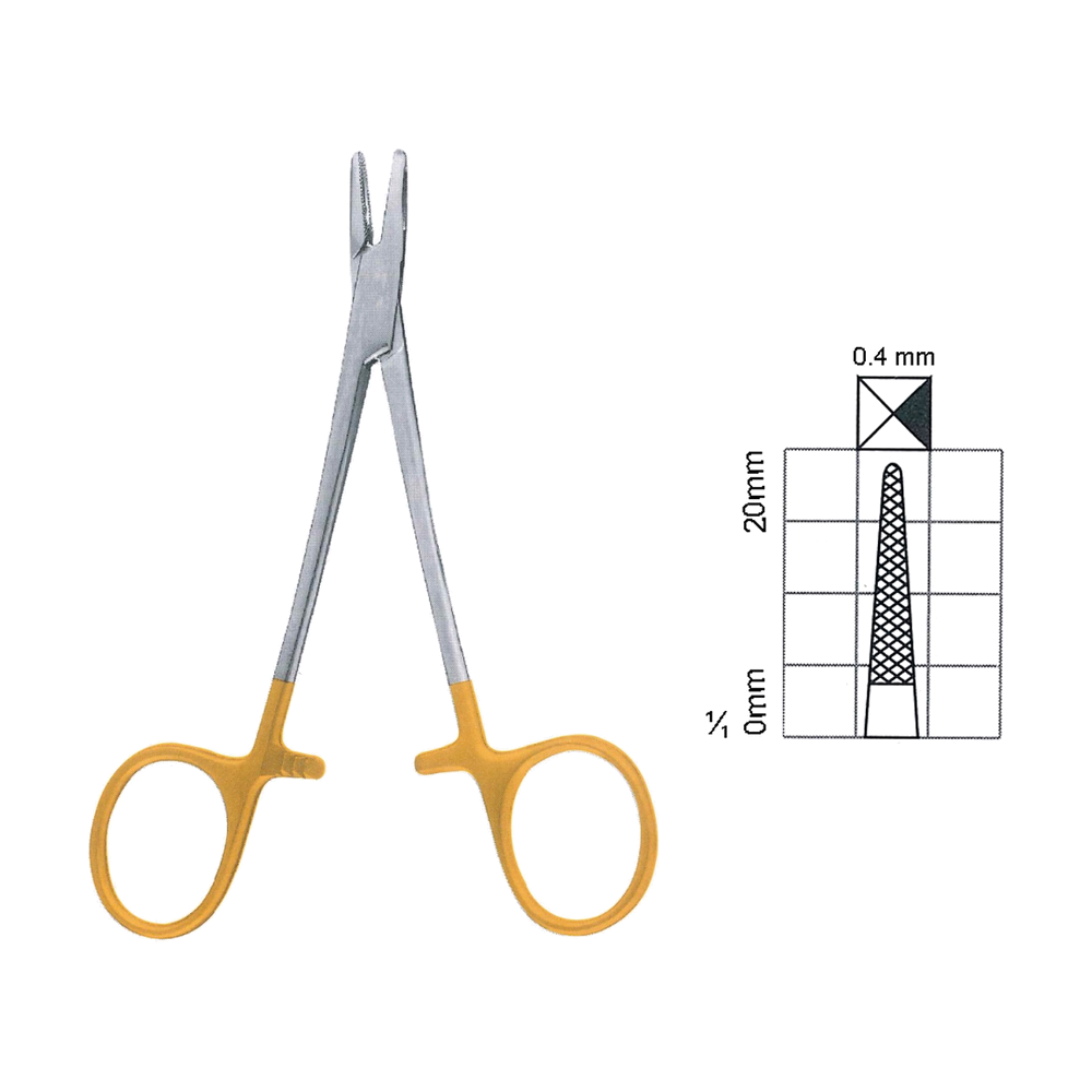 Carroll Needle Holders T.C. 15 cm, 6", Serrated-Solid (MBTC7-142)