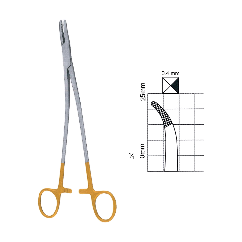 Stratte Needle Holders T.C. 20.3 cm, 8", Curved (MBTC7-210)