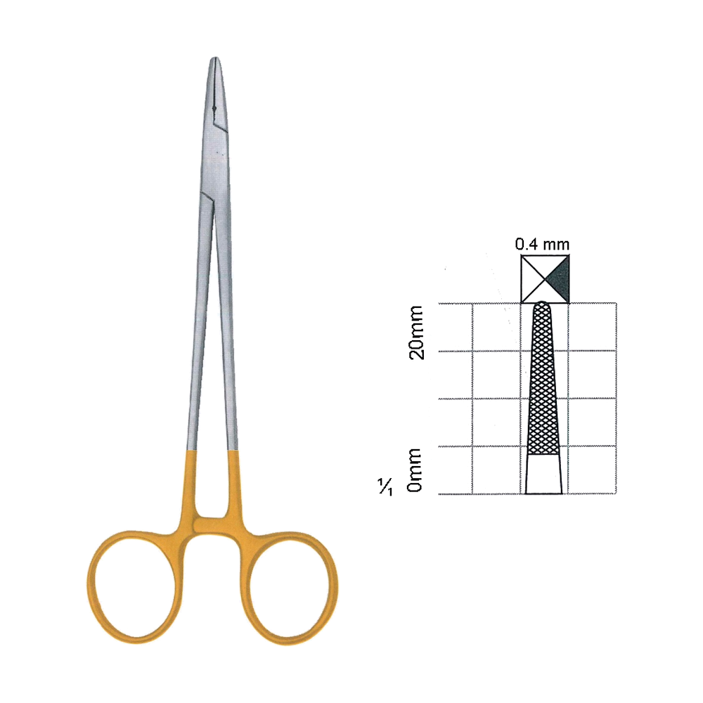 Crile-Wood Needle Holders T.C. 17.8 cm, 7", Serrated-Solid (MBTC7-260)