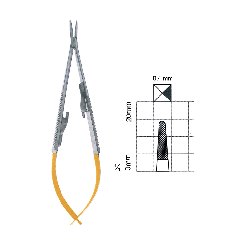 Castroviejo Needle Holders T.C. 18.4 cm, 7 1/4" (MBTC7-295)