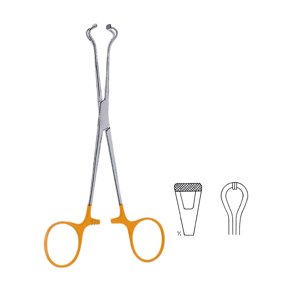 Babcock Intestinal & Tissue Grasping Clamp Forceps T/C 19.5 cm, 8" (TCMB12-036)